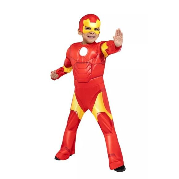 Marvel Toddler Iron Man Halloween Costume Bodysuit Red Size 3T-4T - Picture 1 of 4